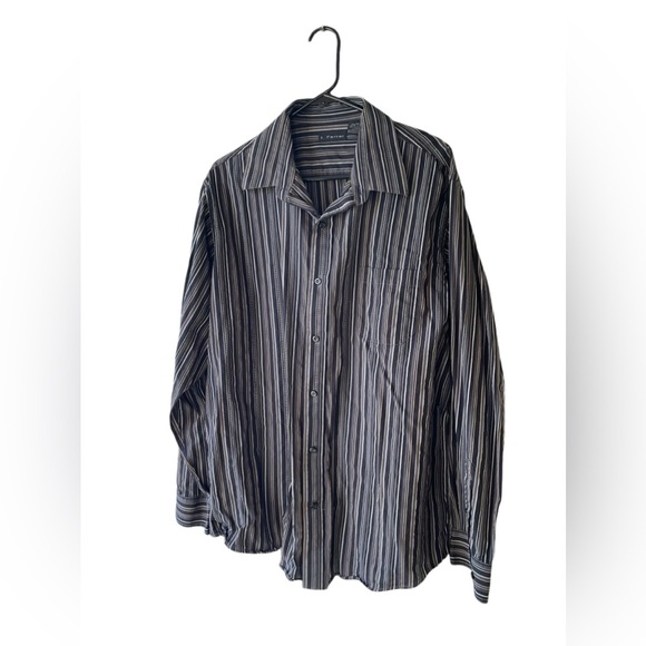 Men’s J FERRAR Black Striped Shirt - Picture 5 of 5